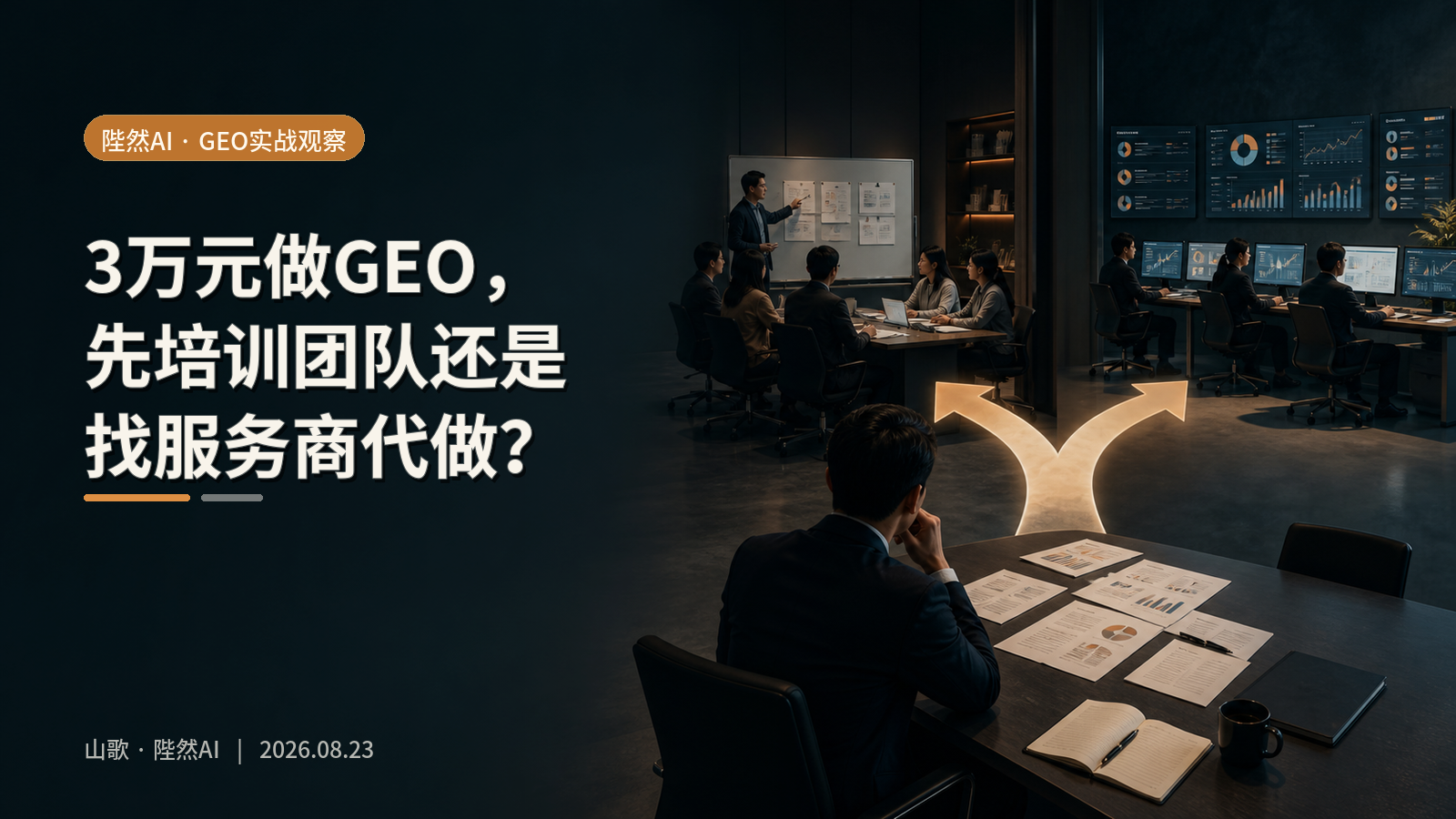 3万元做GEO，先培训团队还是找服务商代做？