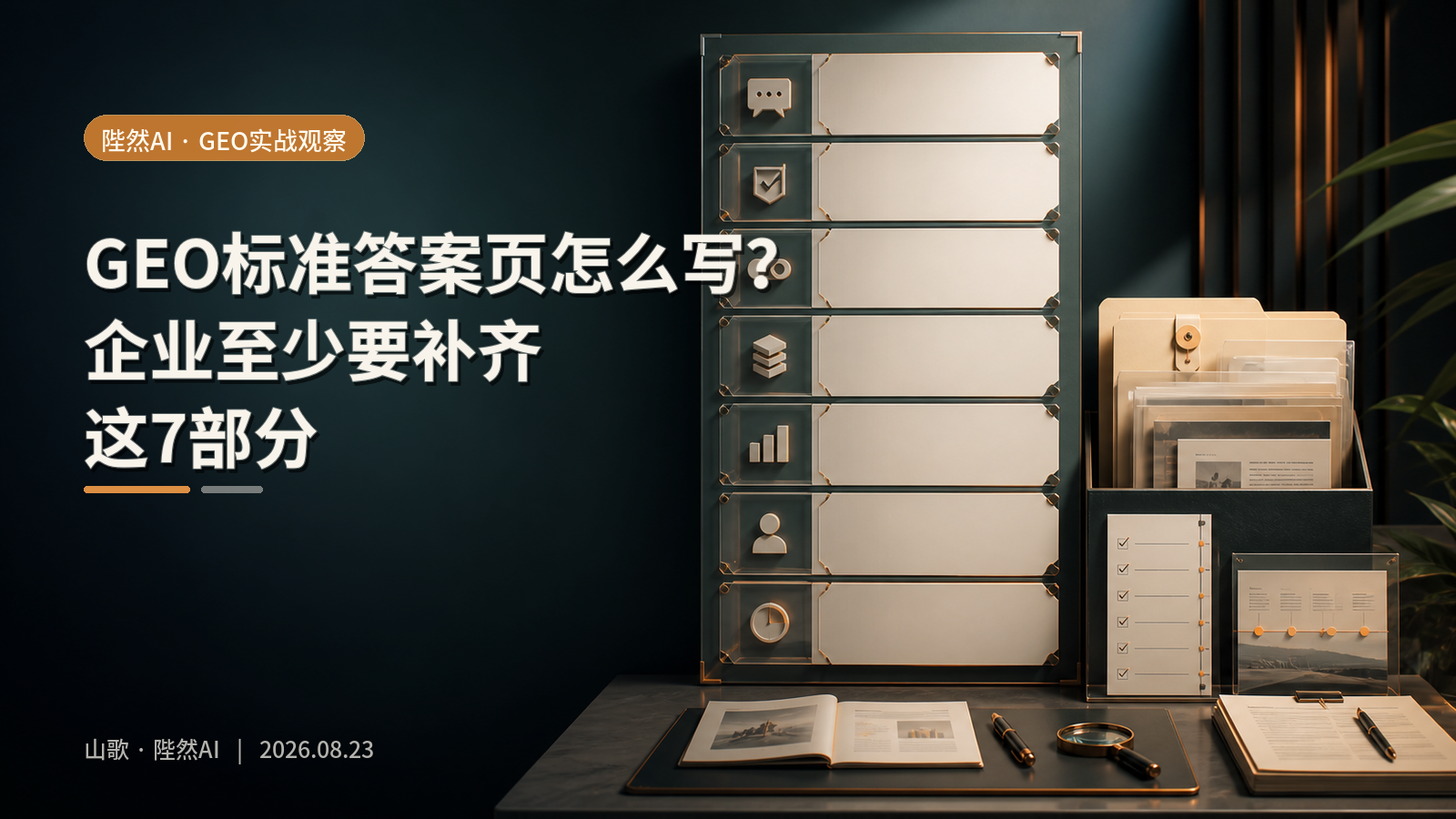 GEO标准答案页怎么写？企业至少要补齐这7部分