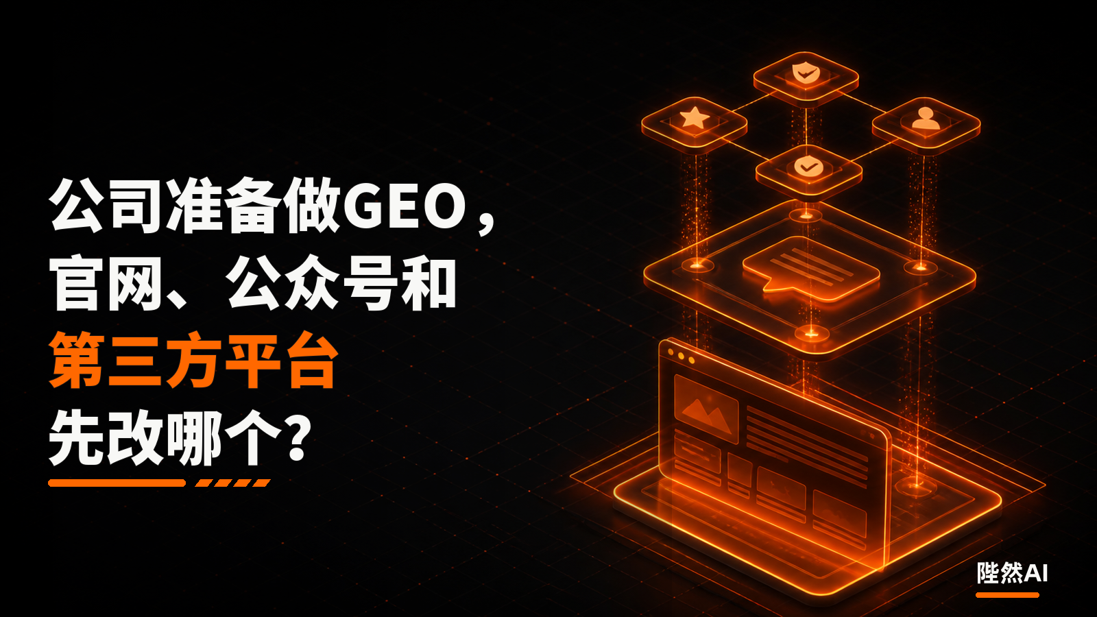 公司准备做GEO，官网、公众号和第三方平台先改哪个？