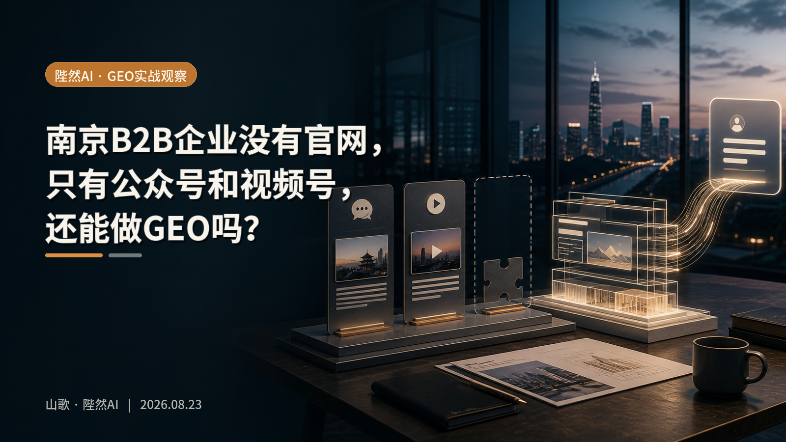 南京B2B企业没有官网，只有公众号和视频号，还能做GEO吗？